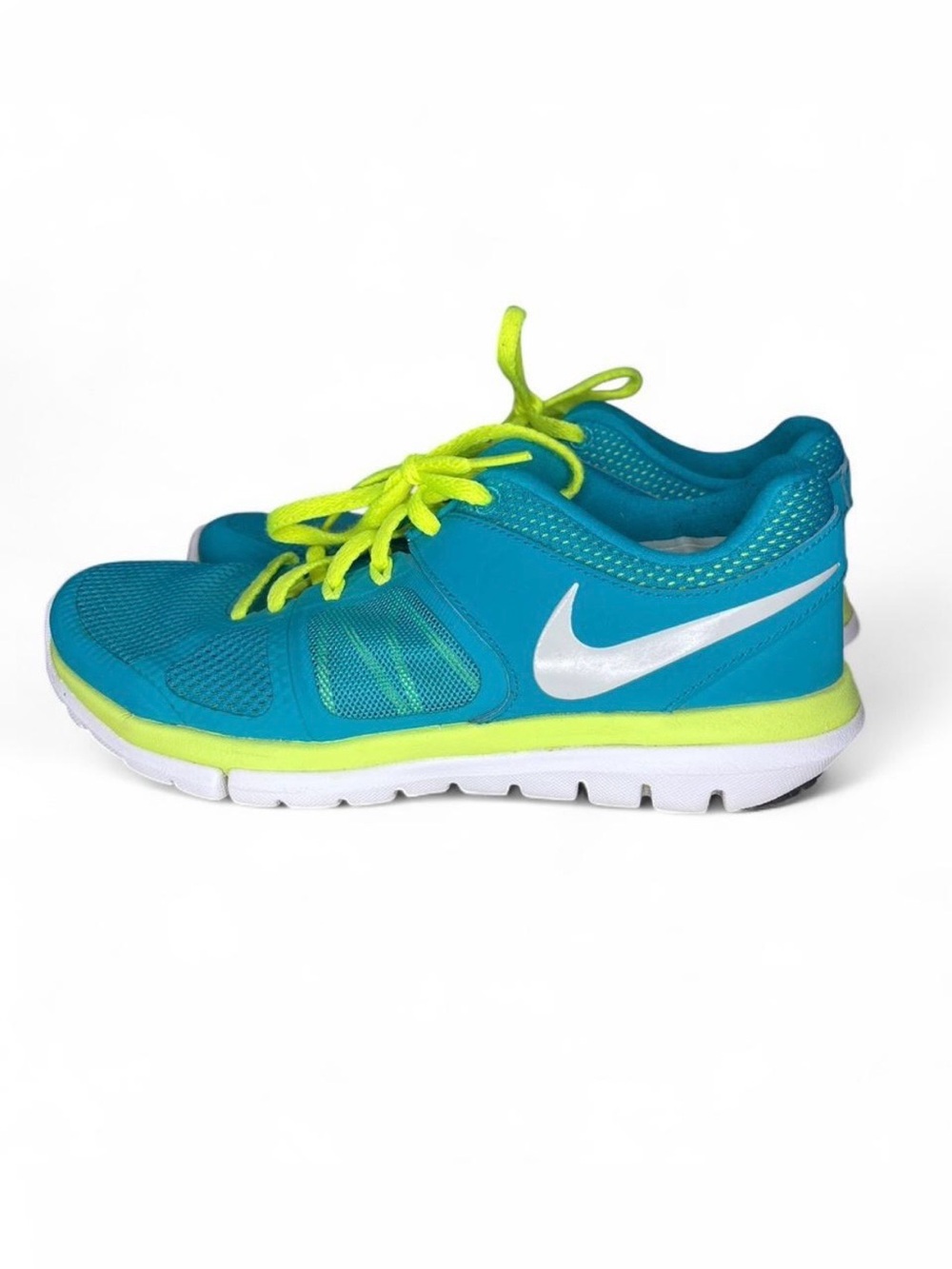 Nike Flex Run Vibrant Green/Volt colorway Style 642767-300 Womens 6.5
